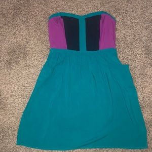 Strapless Mini Dress with Pockets